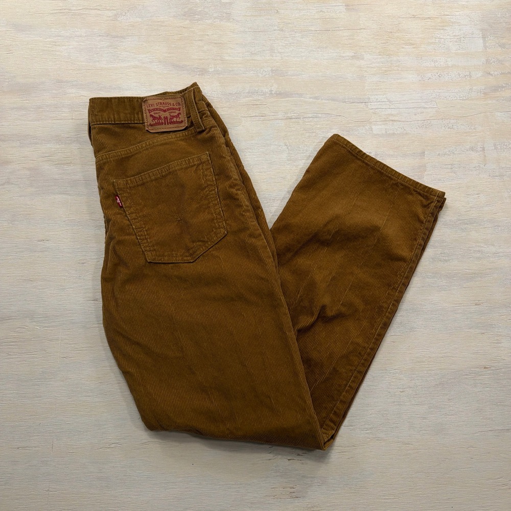 Levi's Pants '94 Baggy Corduroy Mid Rise Straight Leg Brown Womens Size 30